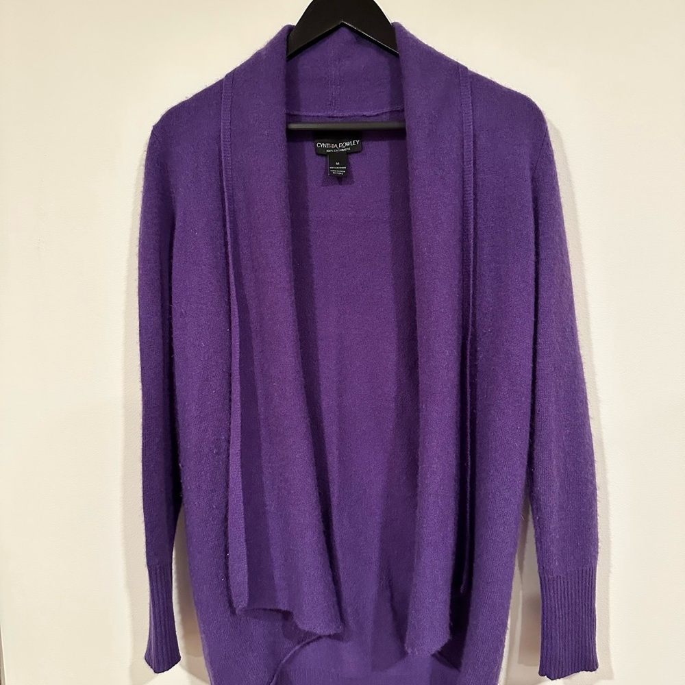 Cashmere Cynthia Rowley Purple Cardigan